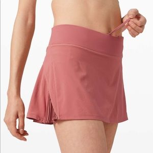 Play off pleats skirt cherry tint pink lululemon 4 6
